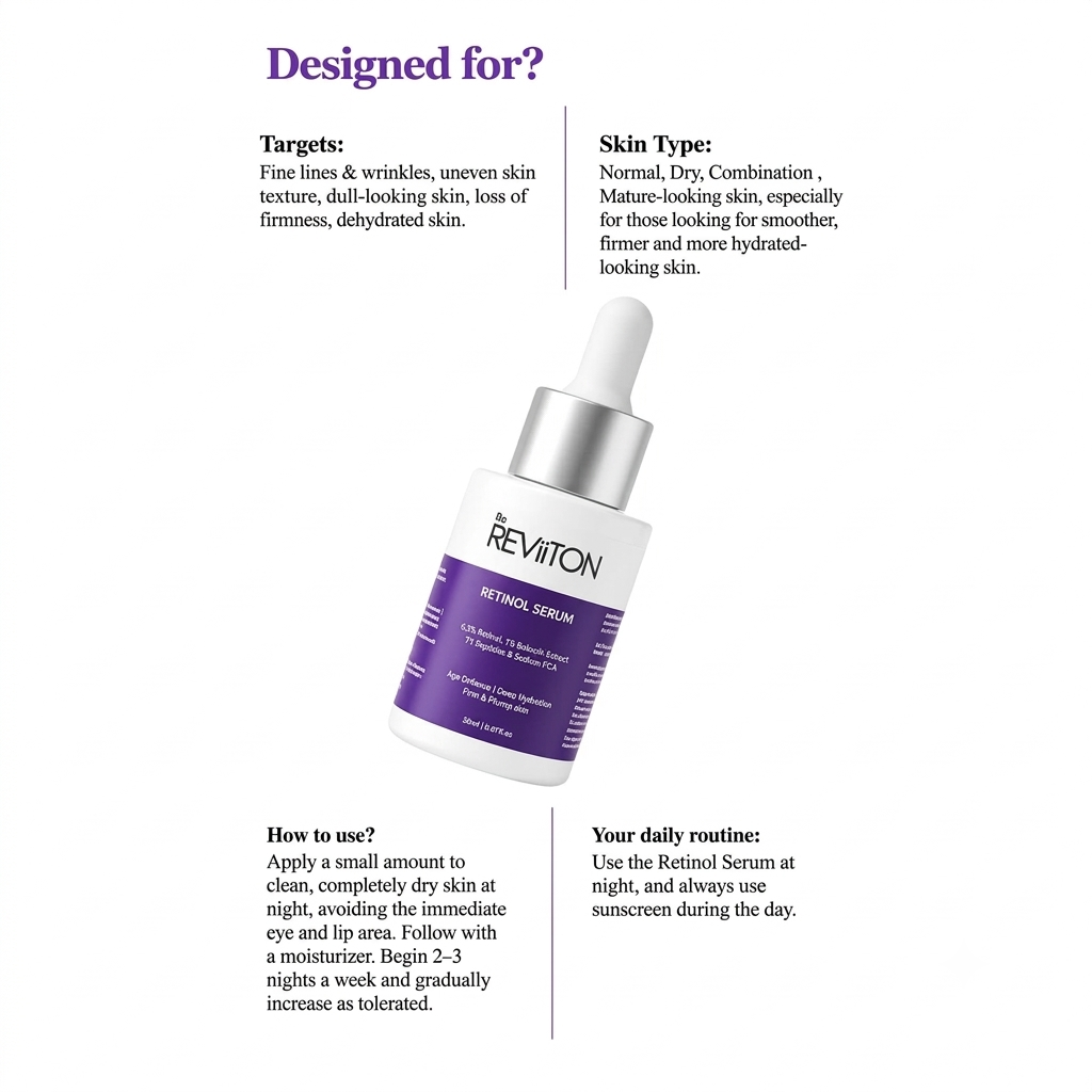 Retinol 0.3% Face serum  with Bakuchiol Extract | Fragrance free